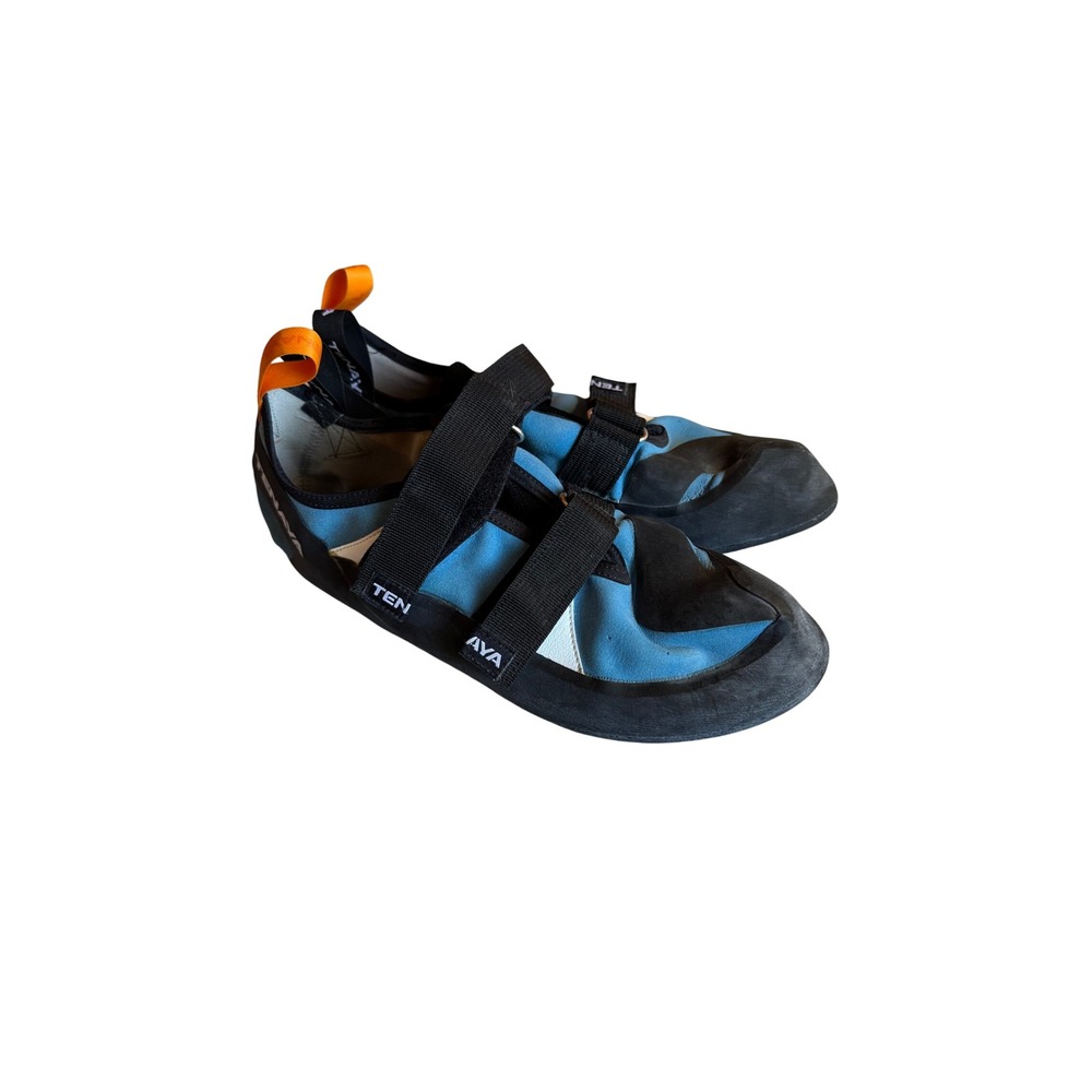 Tenaya Men 11.5 Climbing Shoes M4 Technology Blue Black Hook Loop Bouldering